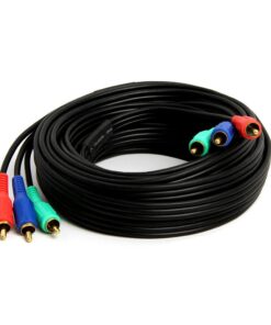 Cmple - 3-RCA Male to 3RCA Male RGB Component Video Cable For HDTV - 25 Feet 25FT Black 4 613O1qIDzTL