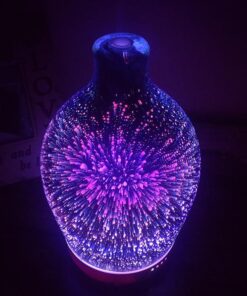 Porseme 280ml Essential Oil Diffuser 3D Glass Aromatherapy Ultrasonic Humidifier - Auto Shut-Off, Timer Setting, BPA Free for Home Hotel Yoga Leisure SPA Gift H1-280ml Vase 29 613PACuC8jL