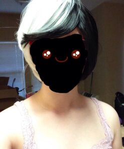 MapofBeauty Mixed Color Short Straight Cosplay Costume Wig (Black/White) 26 613Q2IBMmqL