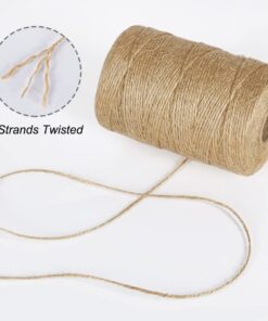 Tenn Well Natural Jute Twine, 500 Feet Long Brown Twine Rope for Crafts, Gift Wrapping, Packing, Gardening and Wedding Decor 1PC/500Feet 24 613Q8ntmlBL