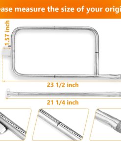 Hisencn 65032 Burner Tube Set for Weber Q300, Q320, Q3000, Q3200 Gas Grills, 304 Stainless Steel Grill Burner kit Replacement for Weber Q Series 60036, 80385, 13122, 404341, 57060001, 586002 23.5 in 10 613QPGzydwL