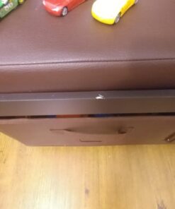 Badger Basket Kid's Padded Toy Storage Bench with Cushion and Three Fabirc Bins - Espresso Espresso/Espresso 31 613Rq01hYCL