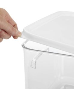 Rubbermaid Commercial Products Large Lid For 12, 18, And 22 Qt. Plastic Space Saving Square Food Storage Container (Fg652300Wht),White White Lid (12 qt.- 22 qt.) 18 613ScLUkDsL
