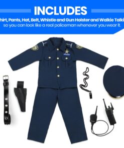 Alternative view of Dress Up America Police Costume for Kids - Police Officer Costume for Boys - Cop Uniform Set With Accessories Medium