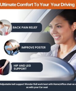 Wonder-Roll Self Inflatable Lumbar Roll Office Chair Back Support Cushion Perfect Lumbar Pillow for Lower Back Support Office Chair Support Back Pillow for Car Driver Seat 13 613TPbJSG3L
