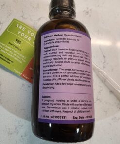 Siva Lavender Essential Oil 4oz (118ml) Premium Essential Oil with Dropper for Diffuser, Aromatherapy, Hair Care, Scalp Massage & Skin Care 4 Fl Oz (Pack of 1) 36 613TfQ0IzL