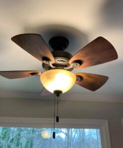 Hunter Fan Company 52090 Hunter Watson Indoor ceiling Fan with LED Light and Pull Chain Control, New Bronze finish 34 613WPRi85WL