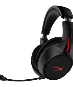 HyperX Cloud Flight - Wireless Gaming Headset, Long Lasting Battery up to 30 Hours, Detachable Noise Cancelling Microphone, Red LED Light, Comfortable Memory Foam, Works with PC, PS4 & PS5 Black, Red 33 613X TN8mbL