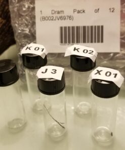 Glass Vials, 1 Dram, Pack of 12 Small 7 613X3MZxE3L