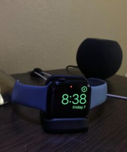 Spigen S350 Designed for Apple Watch Charger Stand Apple Watch Ultra 2/Apple Watch Ultra, Series 9/8/SE2/7/6/SE/5/4/3/2/1 49/45/44/42/41/40/38mm Durable TPU with Non-Slip Stable Base - Black 59 613YXk8Q4L