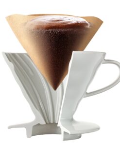 Hario V60 Ceramic Coffee Dripper Pour Over Cone Coffee Maker Size 02, White 26 613bwqFLplL