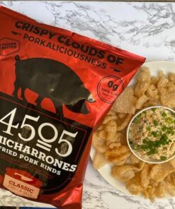 4505 Meats Classic Chili & Salt Pork Rinds, Gluten Free Chicharrones, Keto Certified, Family Size Bag, 14 Servings, 7 Ounces 41 613fCbc5CpL