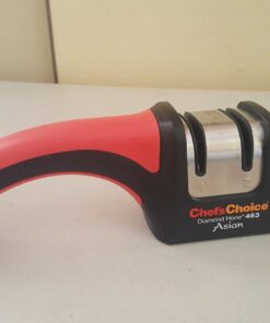 Chef'sChoice 463 Pronto Hone for 15-Degree Serrated and Straight Knives Diamond Abrasives Fast Sharpening, 2-Stage, Black 25 613g7J54kcL