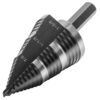 LICHAMP Double Fluted Step Drill Bit for Cutting Metal Hole 19 Sizes from 3/16 to 1-3/8 inch, Genuine High Speed Steel 3/16" - 1-3/8"
