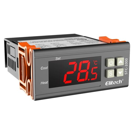 Elitech STC-1000 Temperature Controller Origin Digital 110V Centigrade Thermostat 2 Relays 1Pack