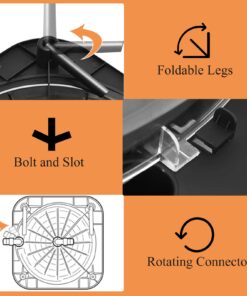 Goplus Solar Dome Swimming Pool Heater Above Ground, Inground Pool Warmer Equipment w/Hose Connector for Home Outdoor 15 613mufJVLsL