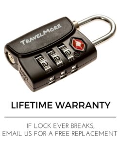 Open Alert Indicator TSA Approved 3 Digit Luggage Locks to Lock Travel Suitcase (2 Pack, Black) 2 Pack 11 613rwhulL L