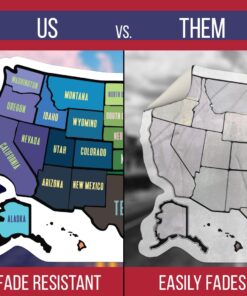 Alternative view of RV State Sticker Travel Map - 11" x 17" - USA States Visited Decal - United States Non Magnet Road Trip Window Stickers - Trailer Supplies & Accessories - Exterior or Interior Motorhome Wall Decals Modern (Small)