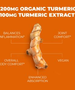 Turmeric Curcumin & Black Pepper Extract. High Absorption Joint Support Supplement with Bioperine. 95% Curcuminoids. Antioxidant Turmeric Supplement for Inflammation Balance & Immune Support. 1200mg Turmeric 1200mg 22 613sjQQr9LL 2