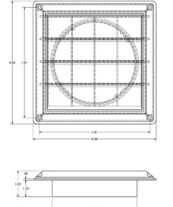 Lambro Industries 361W 6" Louver Vent Hood 14 613skKBMFhL
