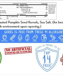 Lightly Sea Salted Pumpkin Seed Kernels by Gerbs - 2 LBS - Top 11 Food Allergen Free & Non GMO - Premium Dry Roasted Shelled Pepitas – COG Mexico Light sea salt 2 Pound (Pack of 1) 21 613soBInjbL
