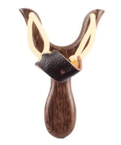 BASUNE Solid Wooden Slingshot Toys with Classic Construction Hunting Slingshot for Catapult Game, Outdoor, Hunting-for Kids/Children/Adult Deep Brown 23 613uXzEtfSL
