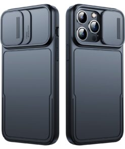 Simtect Designed for iPhone 14 Pro Max Case with Sliding Camera Cover, Shockproof & Mil-Grade Protective Phone Case for iPhone 14 Pro Max 6.7"- Black 1. Space Black 64 613xOPM38L
