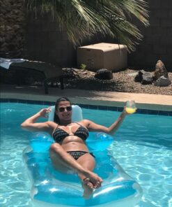 Swimline Deluxe Lounge Chair Colors May Vary (Pink or Blue) Deluxe Leg-Dip Lounger (Pink or Blue) 14 613yDS0Bk2L