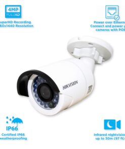Alternative view of Hikvision 4MP DS-2CD2042WD-I IR PoE Network Security Bullet Camera 4mm Lens