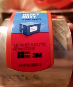 Scotch Heavy Duty Shipping Packing Tape, Clear, Holiday Shipping Supplies, 1.88 in. x 22.2 yd., 6 Tape Rolls with Dispensers 6 Count 55 614 ACNBhQL