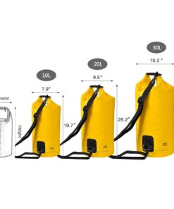 KastKing Dry Bags,100% Waterproof Storage Bags,Military Grade Construction for Swimming,Kayaking,Boating,Hiking,Camping,Fishing, Biking,Skiing A:clear Window Dry Bag-yellow-10l 23 6140pw7xuaL