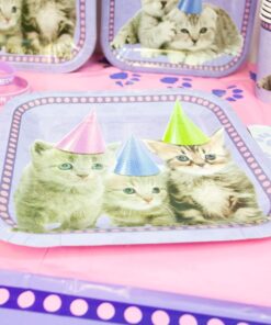 Blue Orchards Kitten Party Table Covers (Pack of 3) - 54"x108" XL - Cat Party Supplies, Kitty Birthday Party, Kitty Cat Party Decorations, Kitty Theme Birthday Party Supplies, Cat Paw Birthday Party 13 614201q1f8L