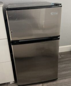 Midea WHD-113FSS1 Compact Refrigerator, 3.1 cu ft, Stainless Steel Double Door 38 6142Y6sHgqL