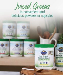 Garden of Life Raw Organic Perfect Food Green Superfood Juiced Greens Powder - Original Stevia-Free, 30 Servings, Non-GMO, Gluten Free Whole Food Dietary Supplement, Alkalize, Detoxify, Energize 30 Servings (Pack of 1) 29 6142tjY4UL