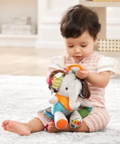 Skip Hop Bandana Buddies Baby Activity and Teething Toy with Multi-Sensory Rattle and Textures, Elephant 29 61476qvfuWL