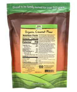 Alternative view of NOW Foods, Organic Coconut Flour, Unsweetened, Excelent Source of Fiber, No Added Sulfites, Certified Non-GMO, 16-Ounce (Packaging May Vary) 1 Pound (Pack of 1)