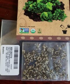 Organic Lettuce Seeds, APPR. 1,100, Lettuce Blend, Heirloom Vegetable Seeds, Certified Organic, Non GMO, Non Hybrid, USA 26 6148qgD5BaL