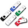 MOSDART 8GB USB 2.0 Flash Drive 5 Pack Swivel Bulk FAT32 Thumb Drives Jump Drive Zip Drive Memory Sticks with Led Indicator,Black/Blue/Red/White/Green (8 GB,5Pack,Multicolor) 1 Count (Pack of 5) Multicolor - 8GB 48 614920ZvqSL