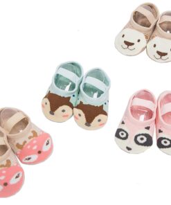 Alternative view of FlyingP Baby Socks 4Pairs Anti Skid Slip Socks Grip Socks Baby Walker Cartoon Socks Slippers Footsocks Sneakers No-Show Crew Boat Ankle Socks for 12-36 Months Toddler and Infants Boys Girls 4.3 Inch (Pack of 8)