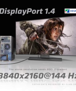 Club3D CAC-2068 VESA Certified DisplayPort to DisplayPort 1.4/Hbr3 M/M Cable DP 1.4 8K 60Hz 2m - 6,56ft 2m/6.56ft VESA male-male 20 614KuZfrrQL