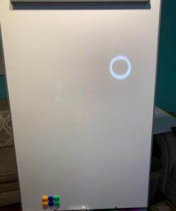 TSJ OFFICE Mobile Standing Whiteboard - 40 x 26 Inches Dry Erase White Board Tripod Whiteboard with Rolling Stand Flipchart Easel Height Adjustable Gray 33 614LjReLPRL