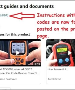 Autel MS300 OBD2 Scanner Code Reader, Turn Off Check Engine Light, Read & Erase Fault Codes, Check Emission Monitor Status CAN Diagnostic Scan Tool 35 614McxpW8pL