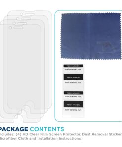 Tech Armor HD Clear Film Screen Protector Designed for Apple NEW iPhone SE 3 (2022), iPhone SE 2 (2020), iPhone 7 and iPhone 8 (4.7 Inch) 4 Pack 29 614O cXSdzL