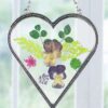Heart Shaped Suncatcher with Real Pressed Flowers in Glass - Gift for a Friend Mom Grandma Loved One Wife Girlfriend Sister - Mother's Day - Birthday - Anniversary - Special Occasion Gift 27 614O5A4NcvL