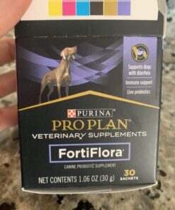Purina Fortiflora Probiotics for Dogs, Pro Plan Veterinary Supplements Powder Probiotic Dog Supplement ,30 Count (Pack of 1) Powder Sachets 30 Count (Pack of 1) 34 614Oh94tmuL 1
