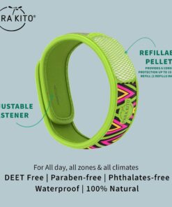 PARA'KITO Mosquito Insect & Bug Protection Wristband - Mosquito Stickers & Bug Spray Alternative - Summer Essentials, Beach Accessories, Hiking & Camping Essentials - Natural Essential Oils (Inka) Inka 10 614QYFzdhGS