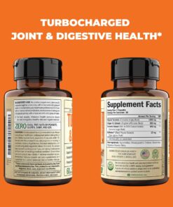 Tumeric and Ginger with Black Pepper - Natural Turmeric Curcumin Joint Support Supplement with Bioperine & 95% Curcuminoids. High Absorption Curcumin Supplements. Digestive & Immune Support. 60 Caps 27 614SV7sRF1L 1