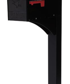 Gibraltar Mailboxes Elite Medium Capacity Galvanized Steel Black, Post-Mount Mailbox, E1100B00 23 614TcWhGDL