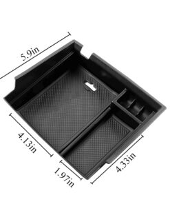 Vesul Center Console Armrest Storage Box Compatible with Honda Accord Sedan 2013 2014 2015 2016 2017 ABS Tray Insert Organizer Glove Pallet Black 2013-2017 Accord 33 614VFPL4kCL
