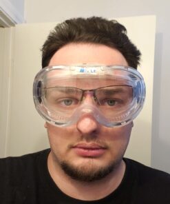 Neiko Pro 53875B Clear Protective Lab Safety Goggles, Chemistry Lab Goggles, Scientific, Construction Goggles, Contractor, Woodworking, Anti-Fog and Splash, Includes Indirect Vent for Men and Women 33 614WECXMPfL